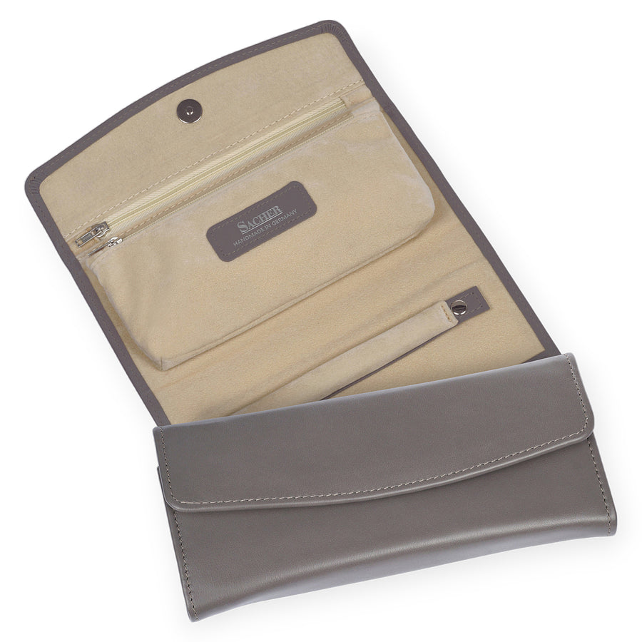 Jewelry roll fleur venice / grey (leather)