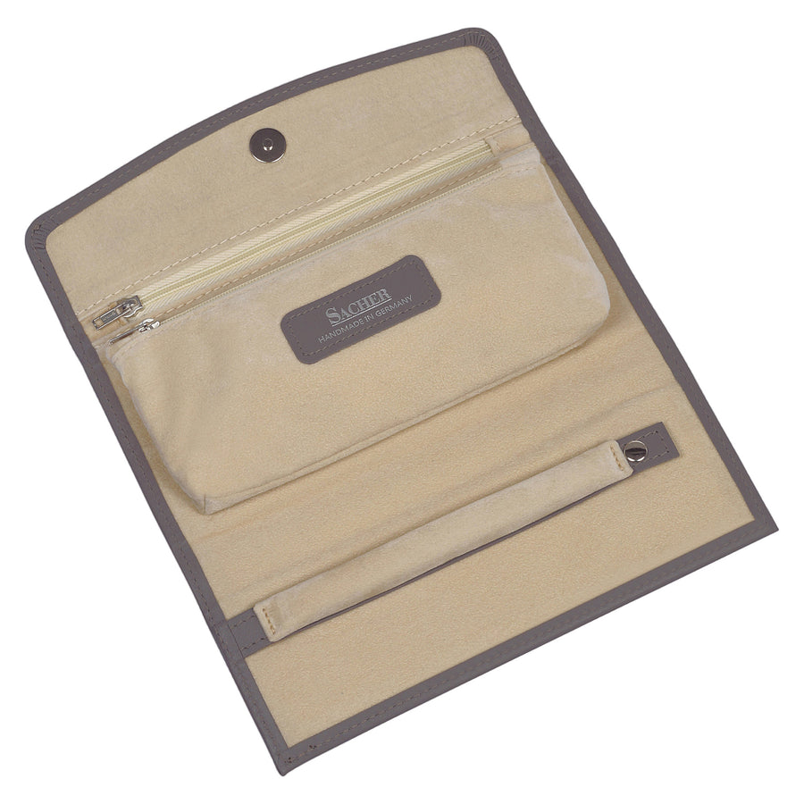 Jewelry roll fleur venice / grey (leather)