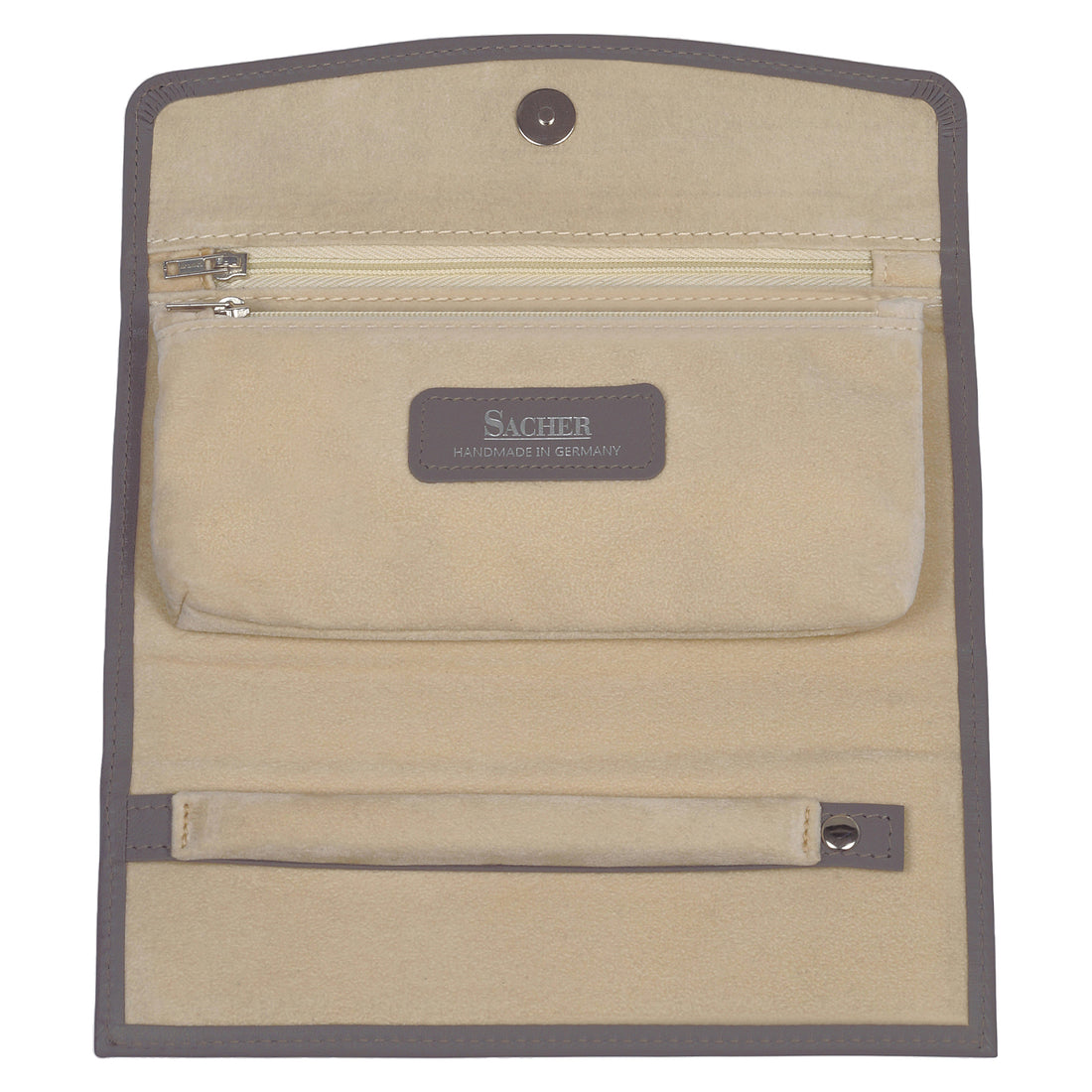 Jewelry roll fleur venice / grey (leather)