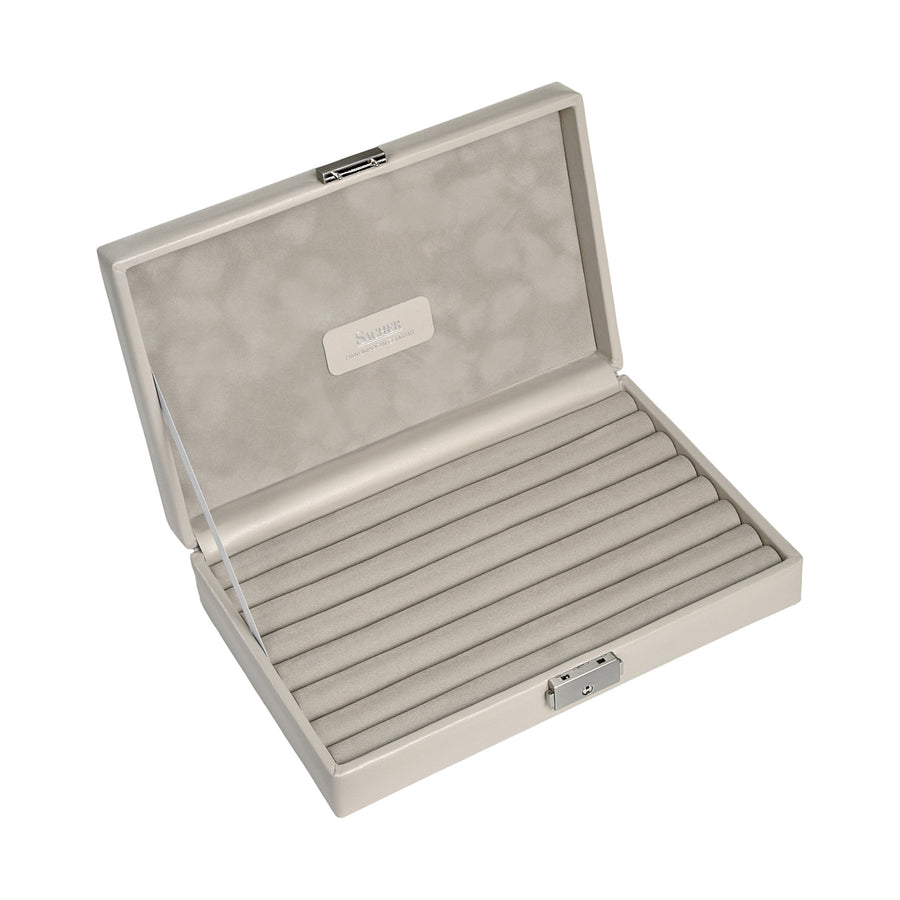 Ring case elegance / sand (full cowhide)