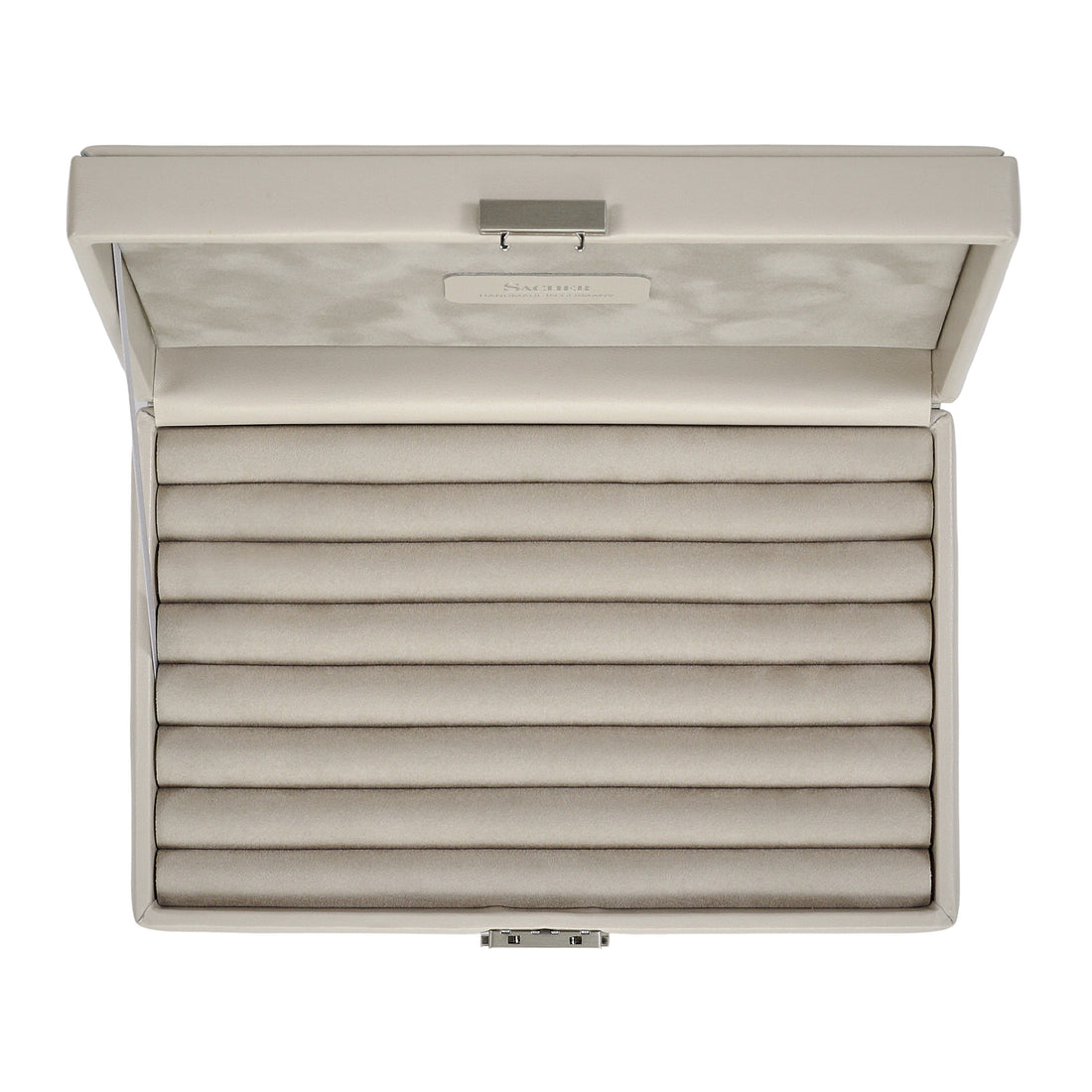 Ring case elegance / sand (full cowhide)