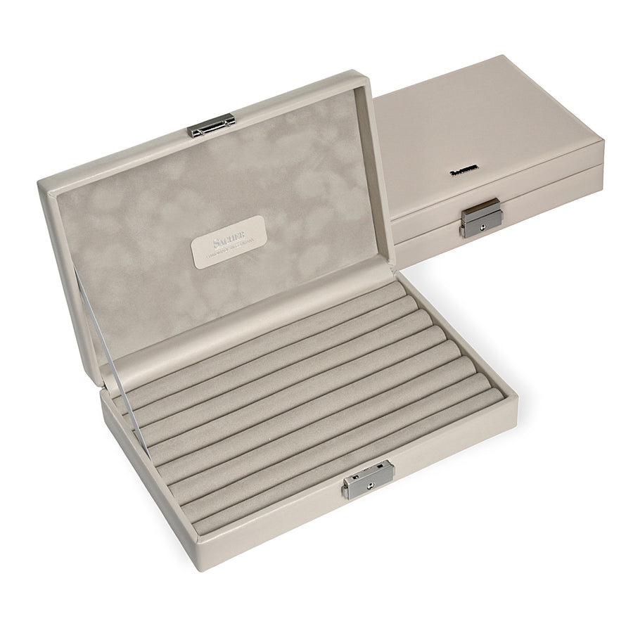 Ring case elegance / sand (full cowhide)