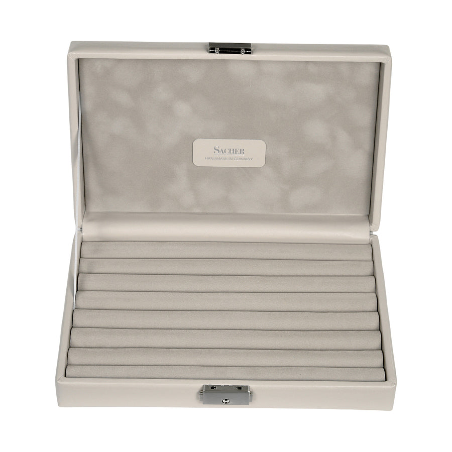 Ring case elegance / sand (full cowhide)