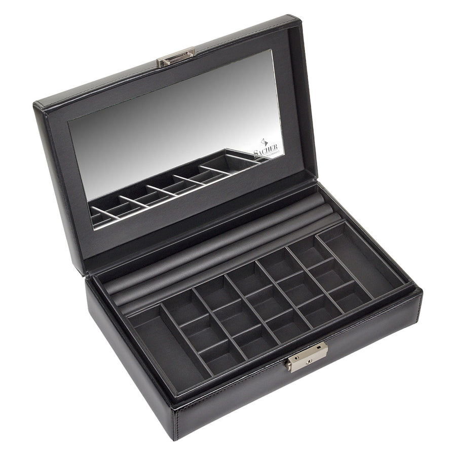 Jewelry box Isa black exclusive / black (leather)
