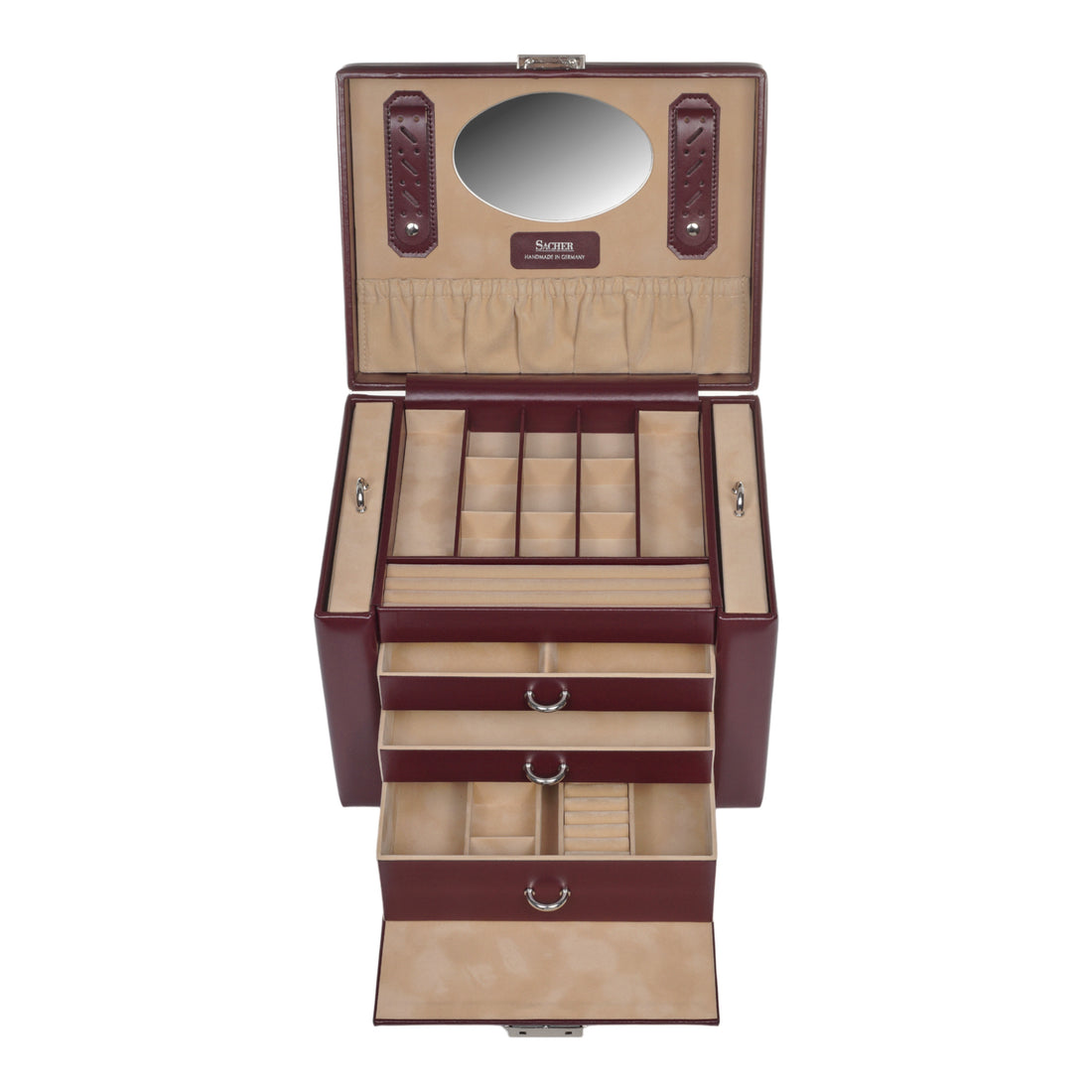 Smykkeskrin Marta new classic / bordeaux (læder)