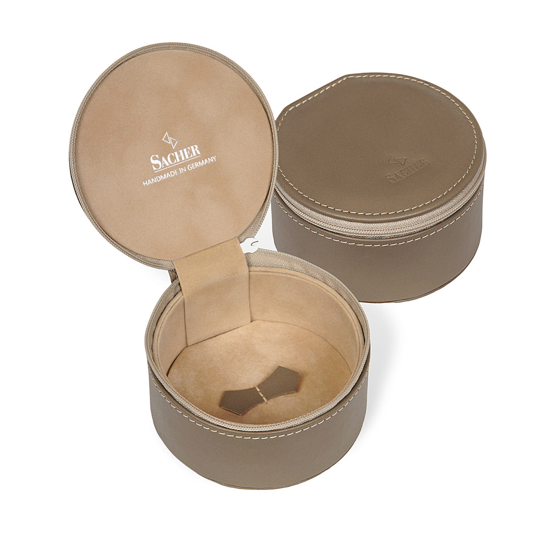 Jewelry box Betsy nature / taupe (leather)