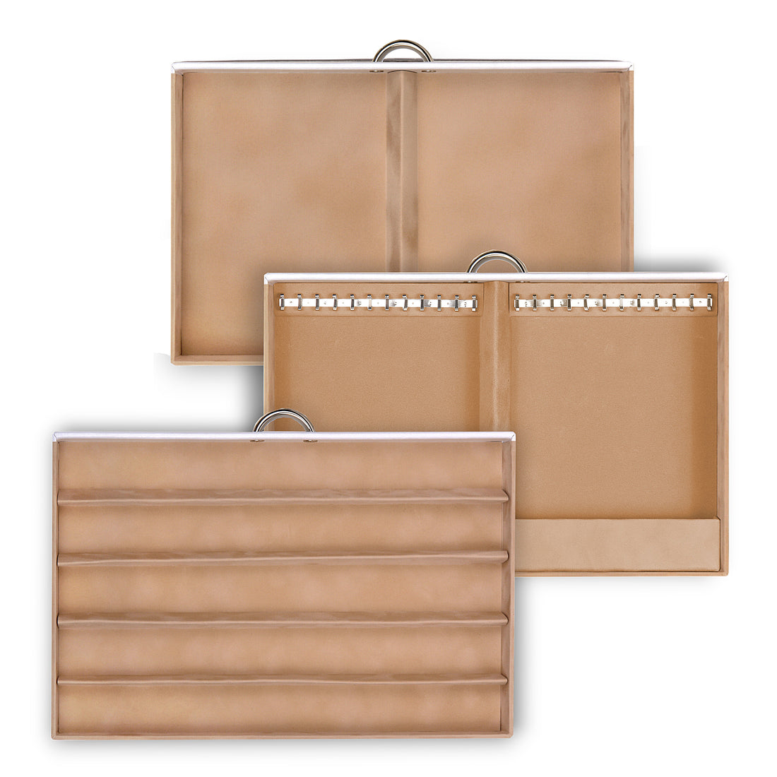 Jewelry case for necklaces Victoria vario / white (leather)