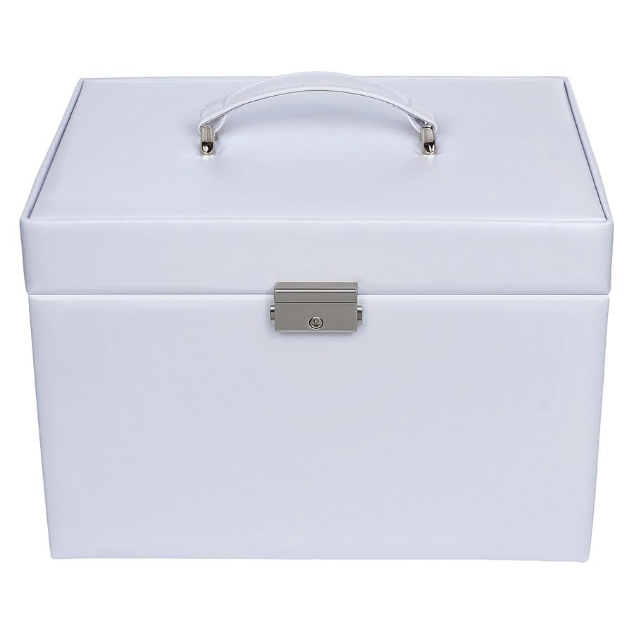 Jewelry case for necklaces Victoria vario / white (leather)
