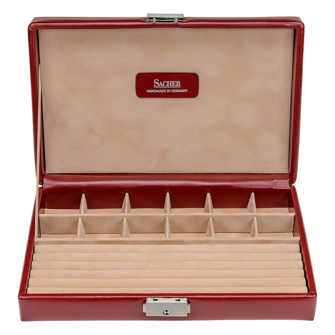 Étui pour bagues et collections amadora / rouge (cuir)