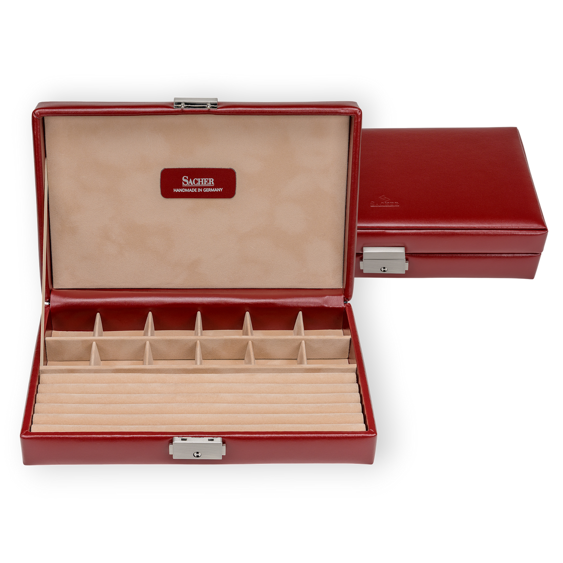 Étui pour bagues et collections amadora / rouge (cuir)