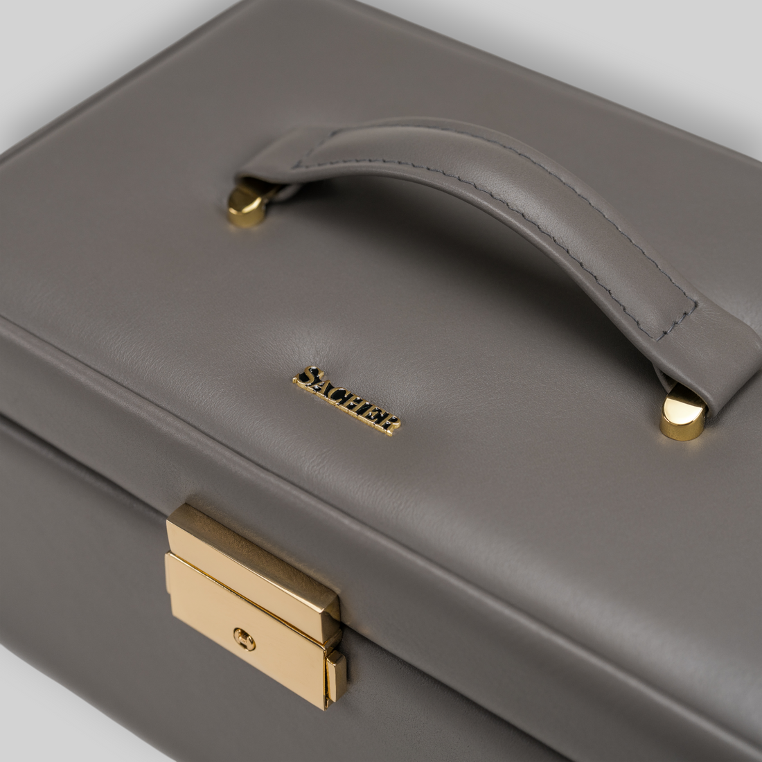 SACHER jewelry box Emma fleur venice / grey (leather) – SACHER SACHER jewelry box Emma fleur venice / grey (leather) – SACHER