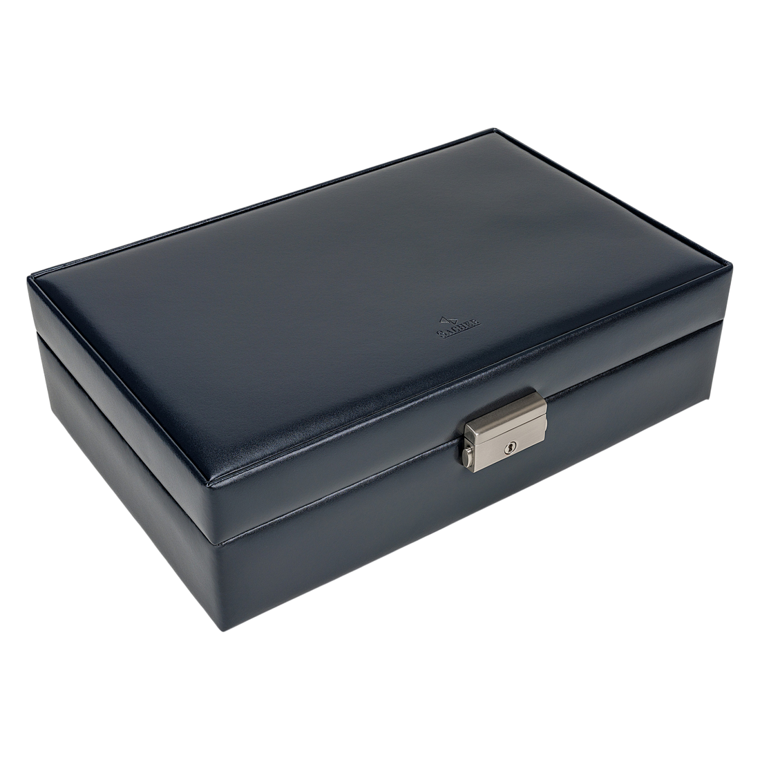 Schmuckkassette Ilka florage / navy (Leder)