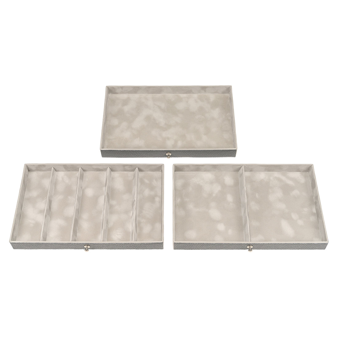 Coffret à bijoux Karen granello / gris (cuir de vachette pleine fleur)