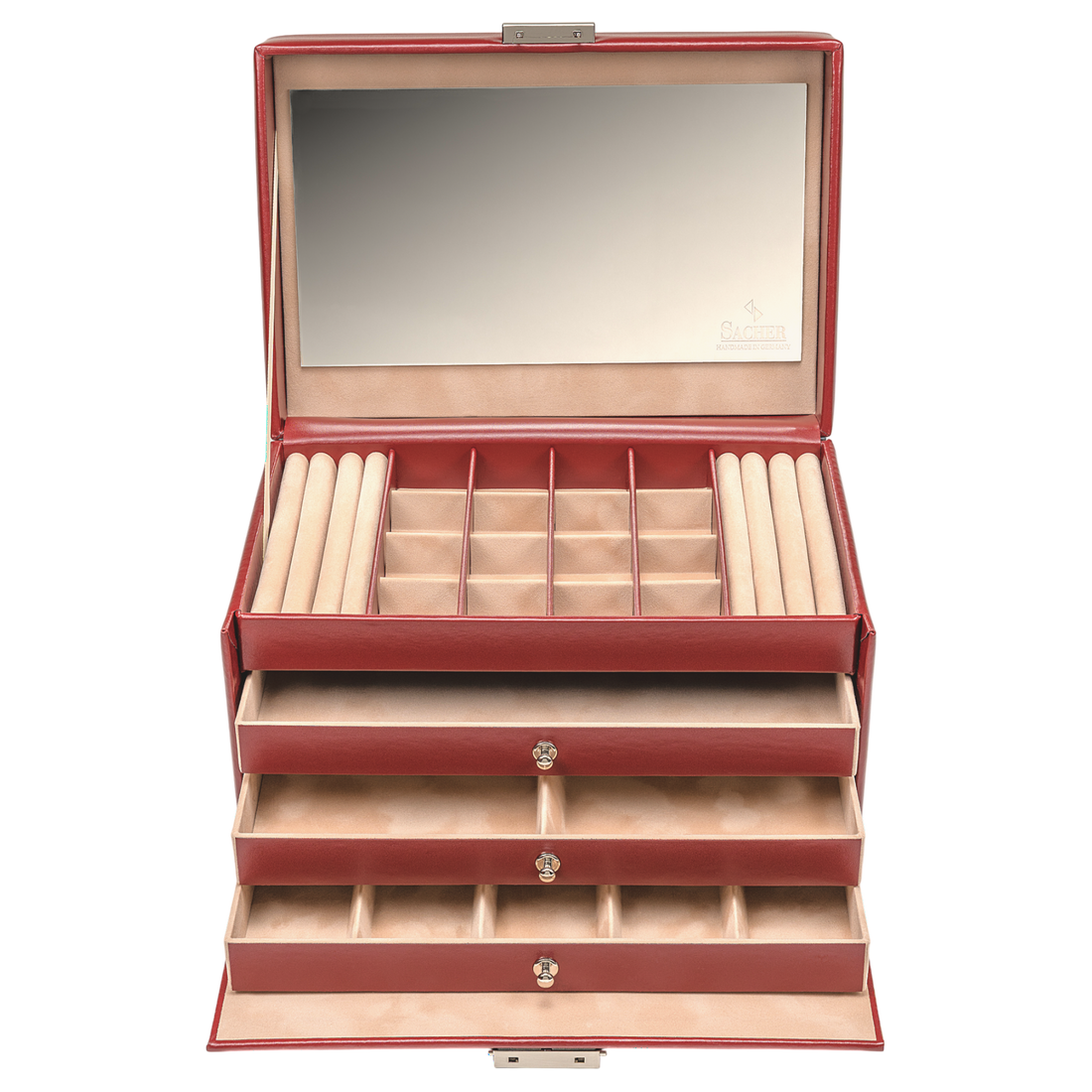 Jewelry box Lena amadora / red (leather)