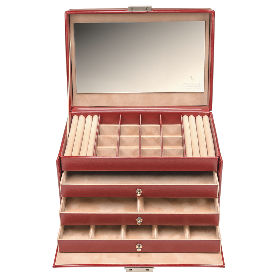 Jewelry box Lena amadora / red (leather)