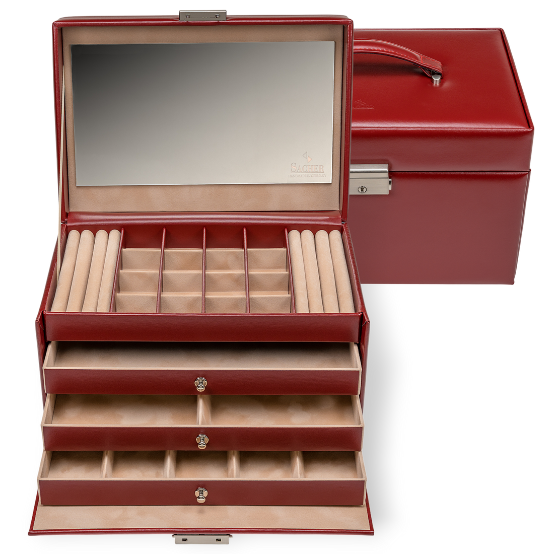 Jewelry box Lena amadora / red (leather)