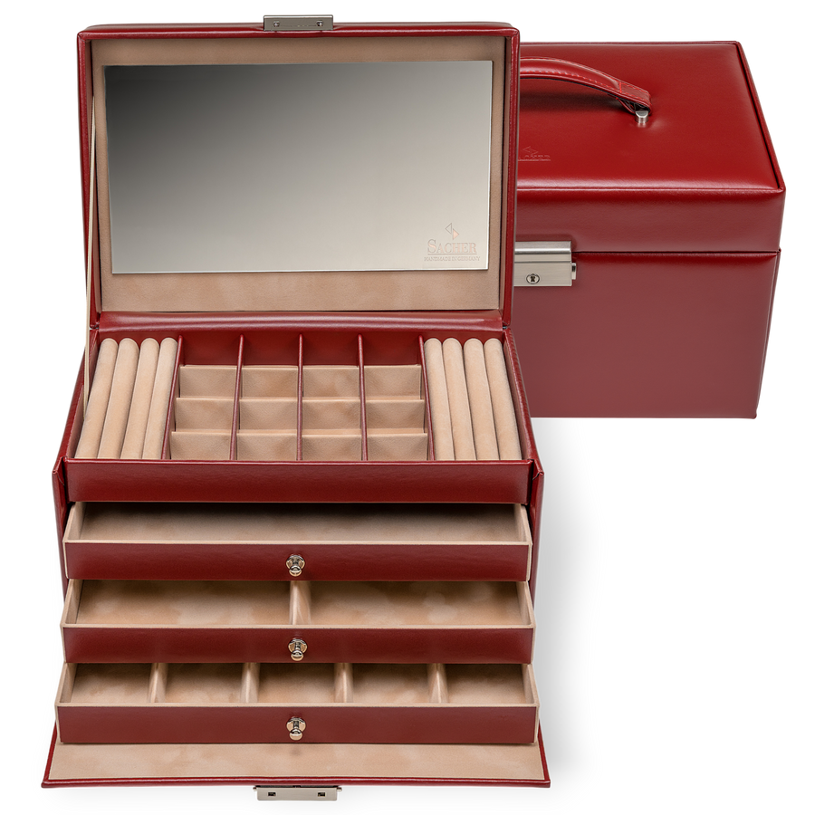 Jewelry box Lena amadora / red (leather)