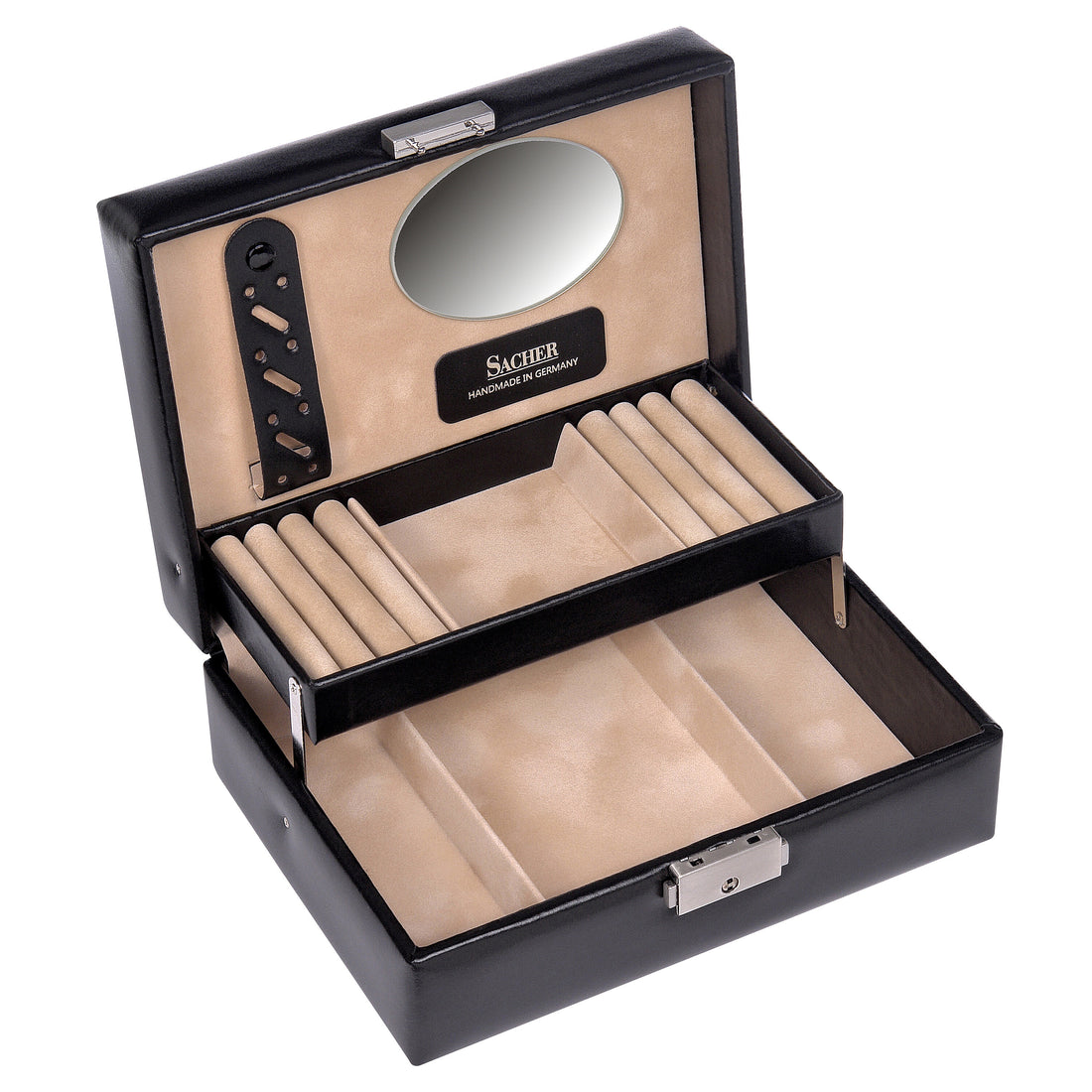 Smykkeskrin Britta new classic / sort (læder)