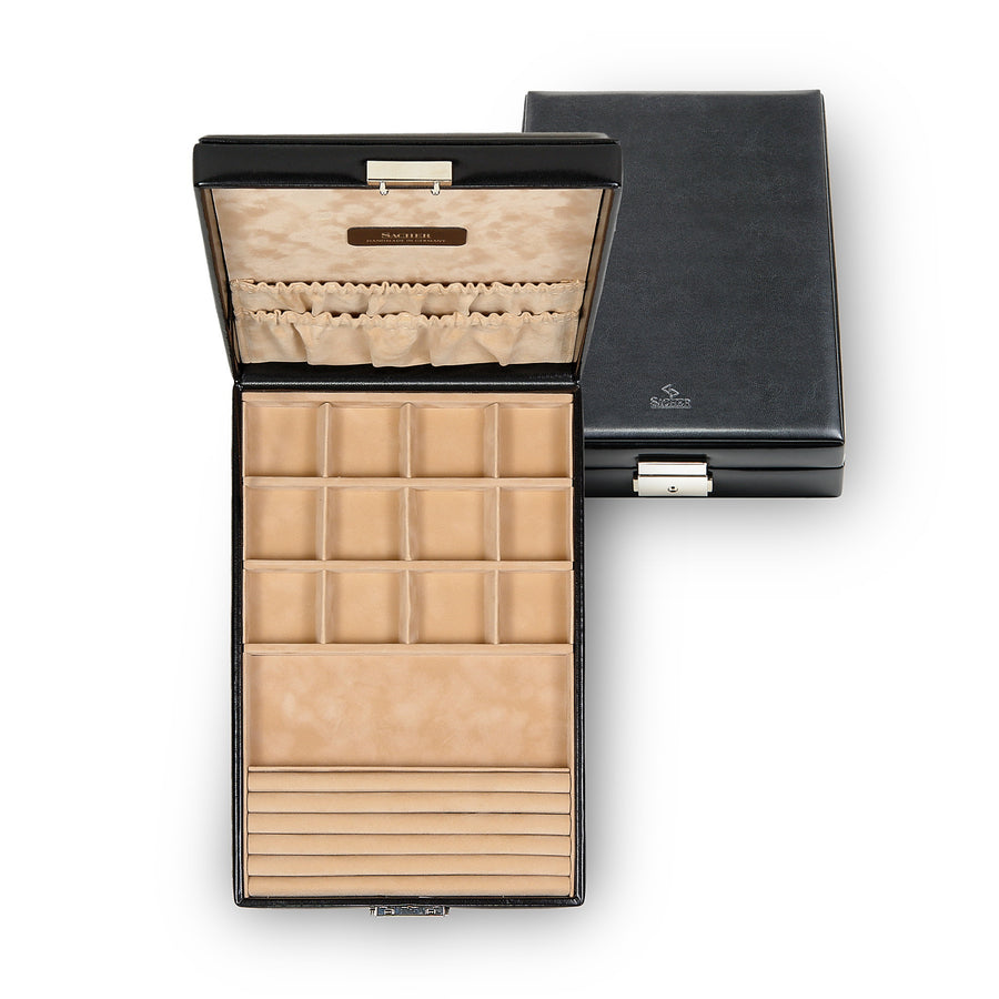 Ring and collector's case new classic / black (leather)