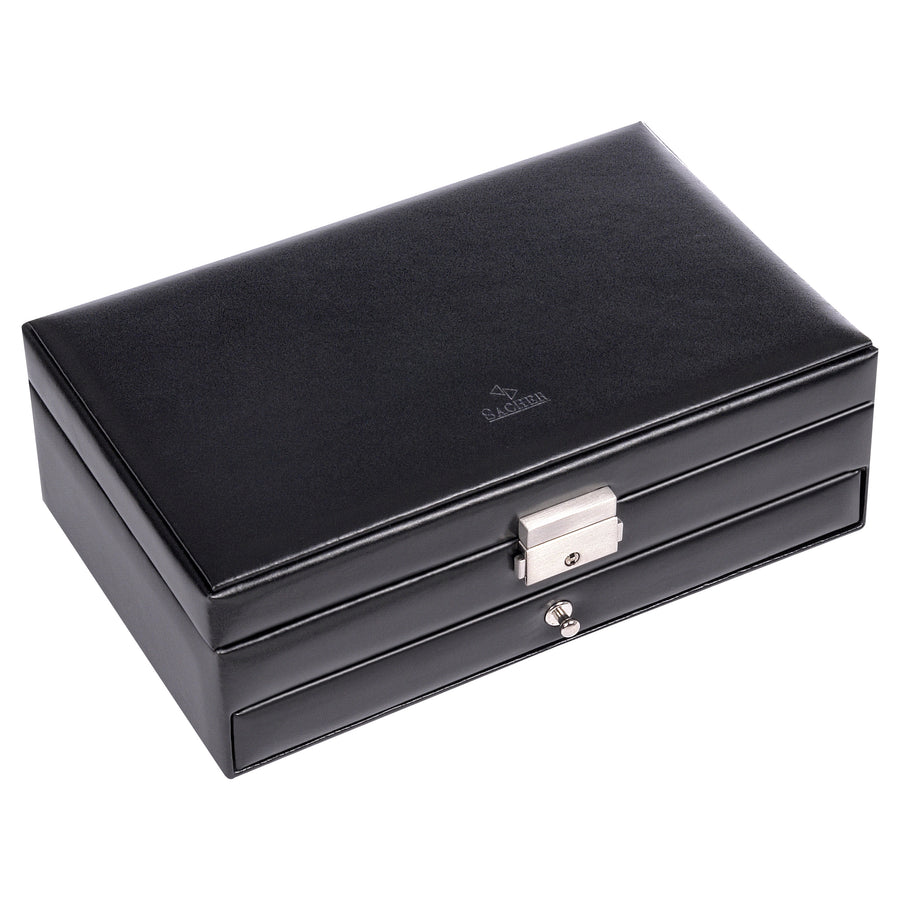 Ring and collector's case new classic / black (leather)