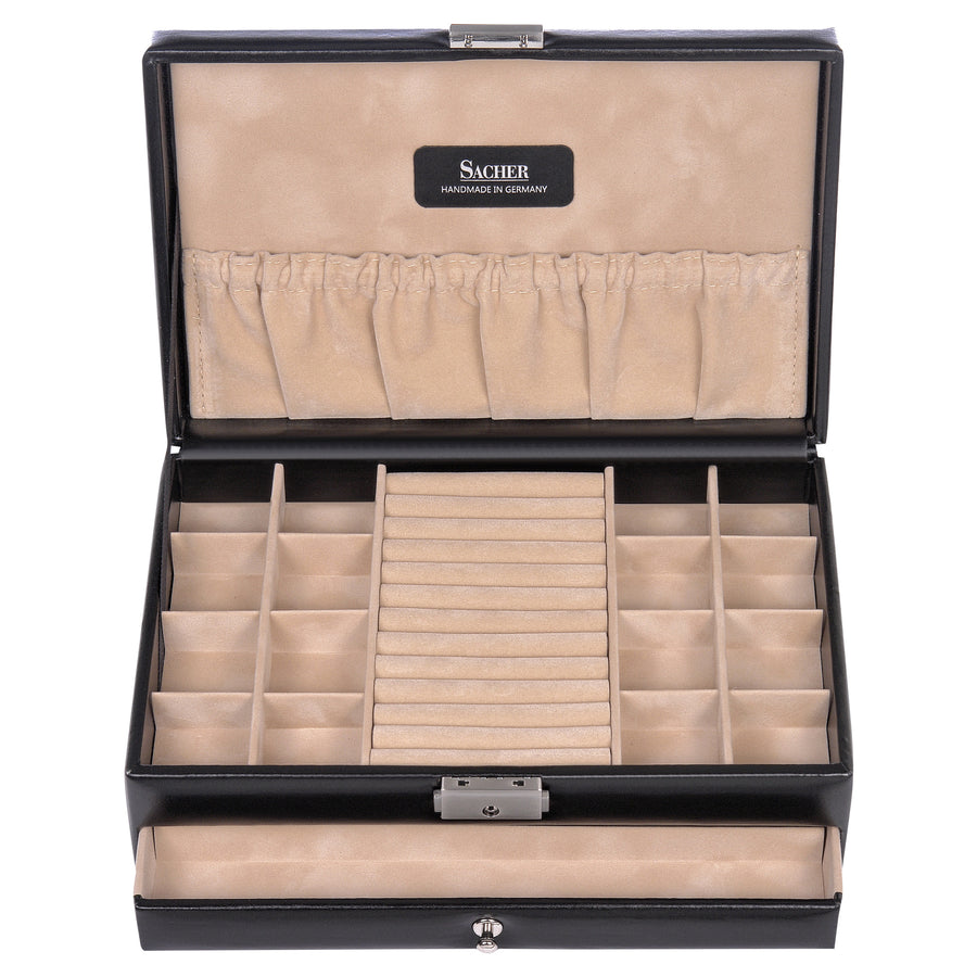 Ring and collector's case new classic / black (leather)