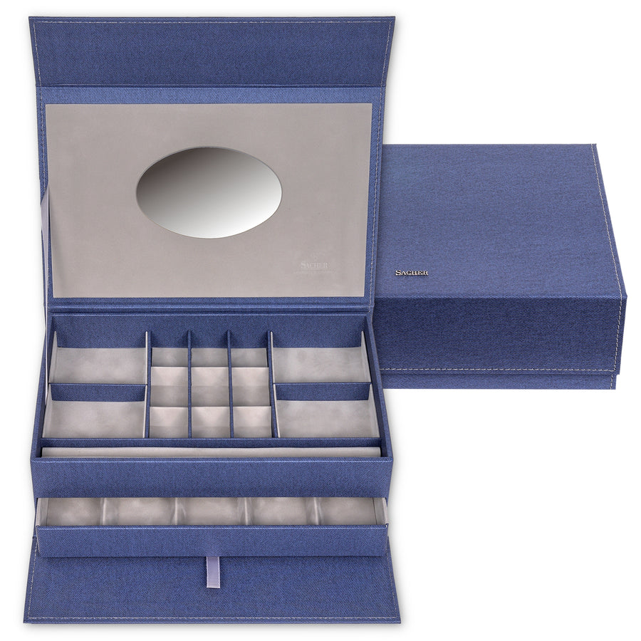 Portagioie denim / blu