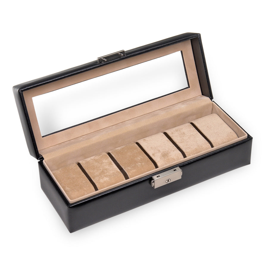 Etui na 6 zegarków new classic / czarne (skóra)