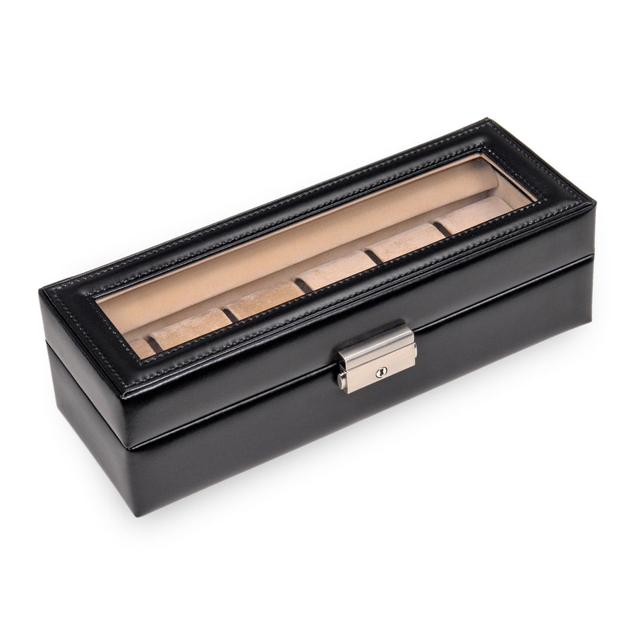 Etui na 6 zegarków new classic / czarne (skóra)