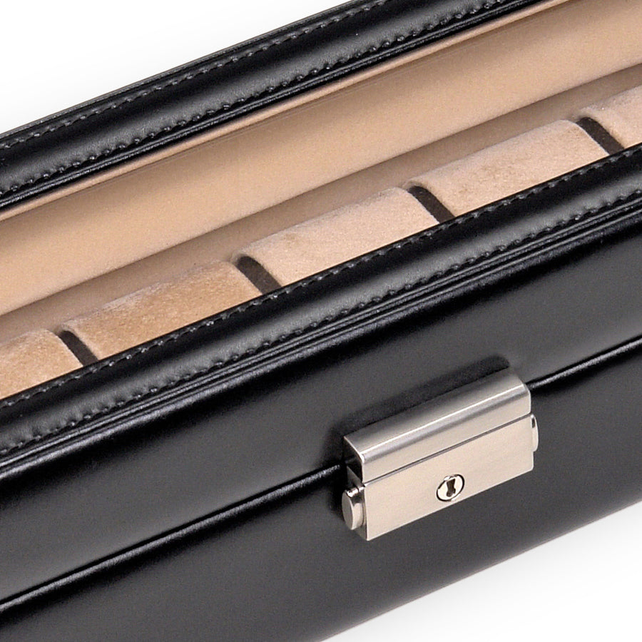 Watch case for 6 watches new classic / black