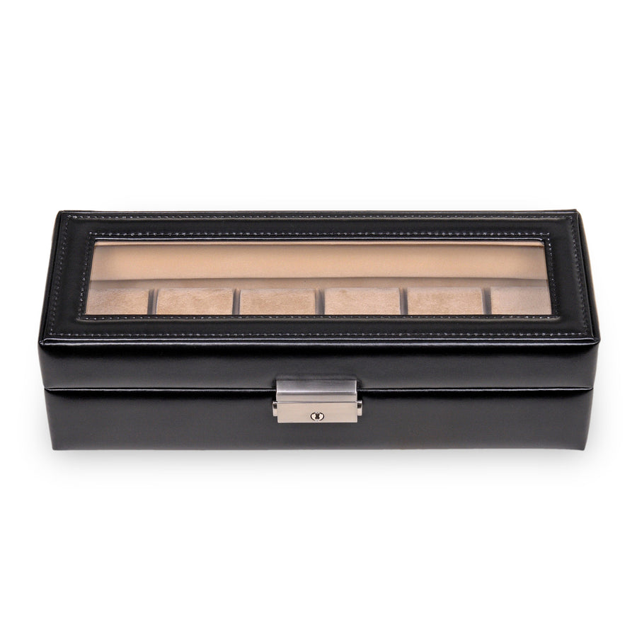 Watch case for 6 watches new classic / black