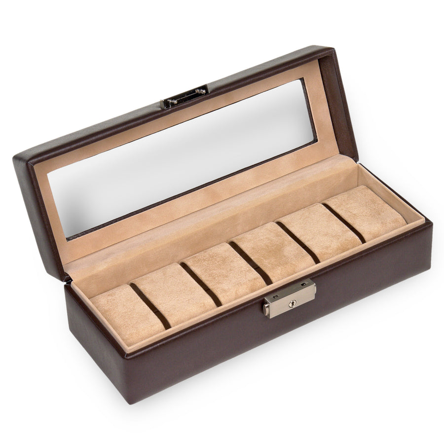 Watch case for 6 watches new classic / mocca