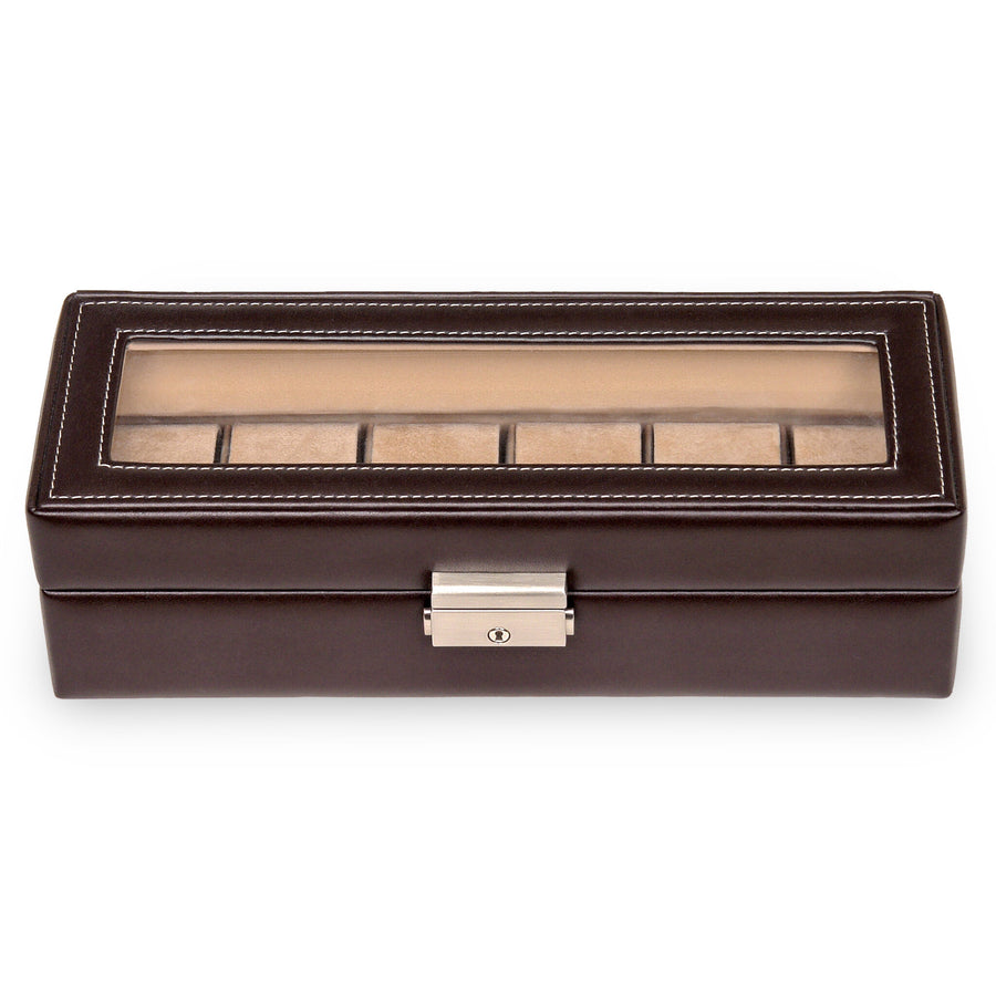 Watch case for 6 watches new classic / mocca