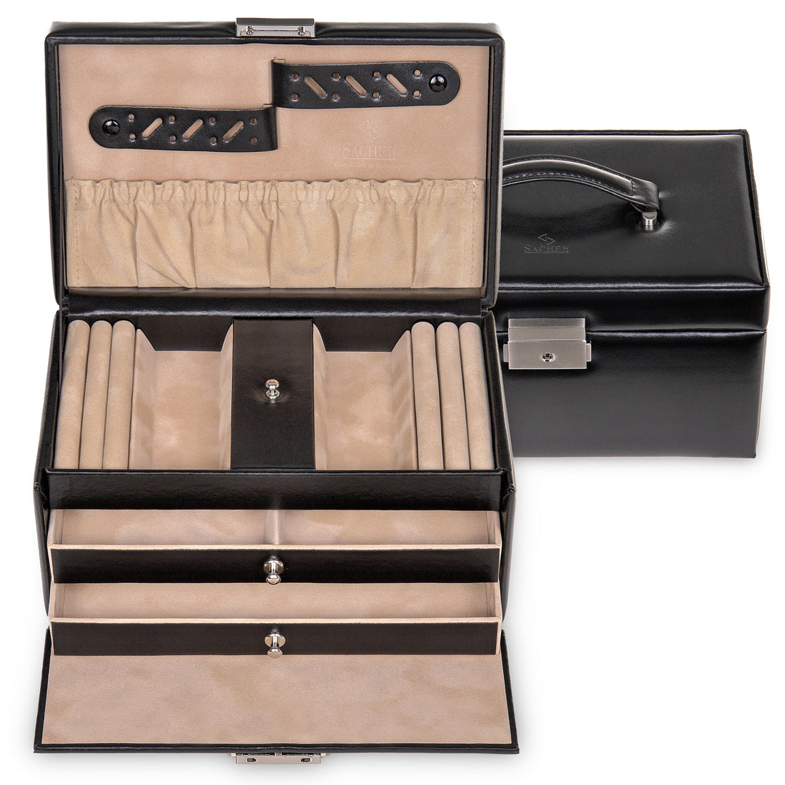 Jewelry box Eva new classic / black (leather)