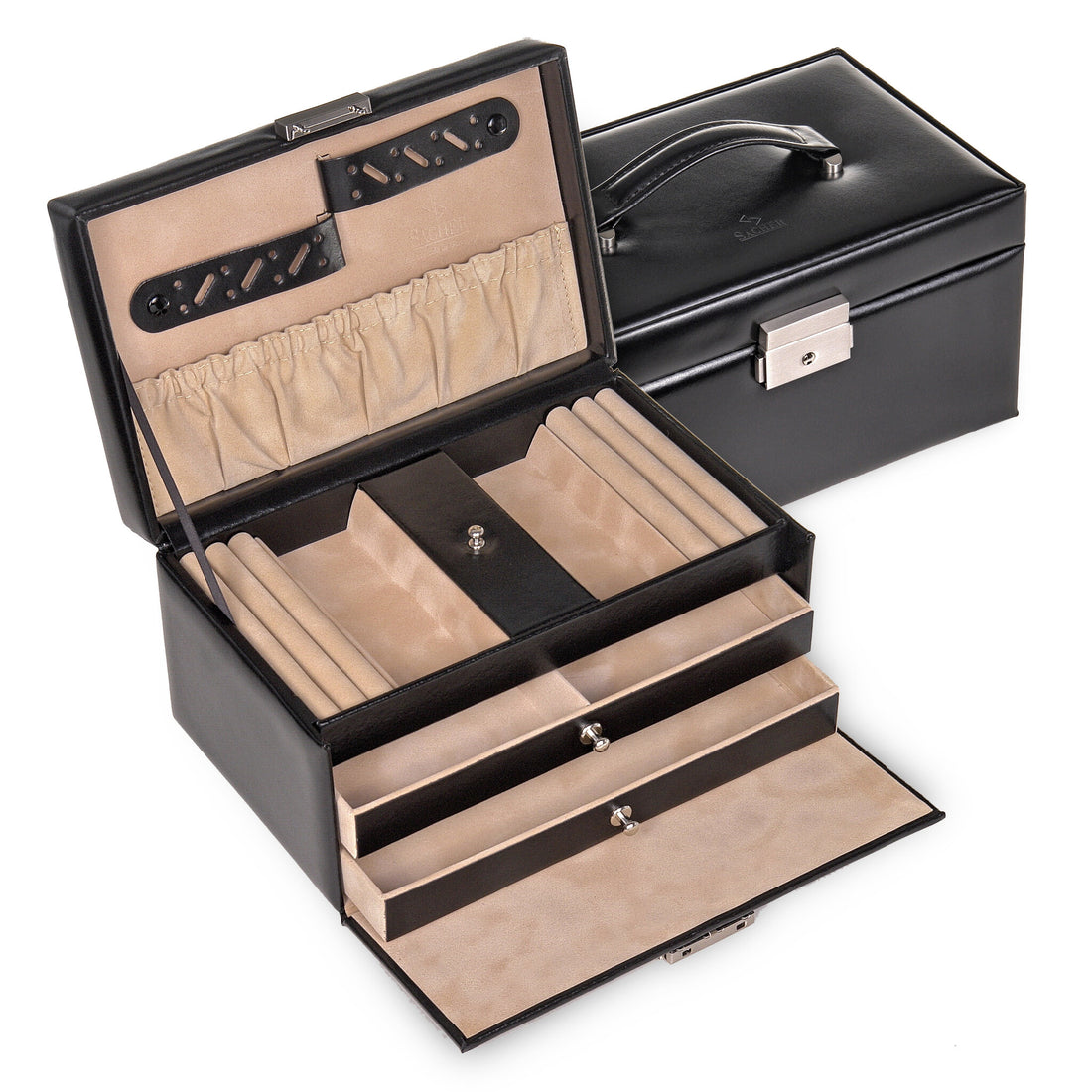 Jewelry box Eva new classic / black (leather)