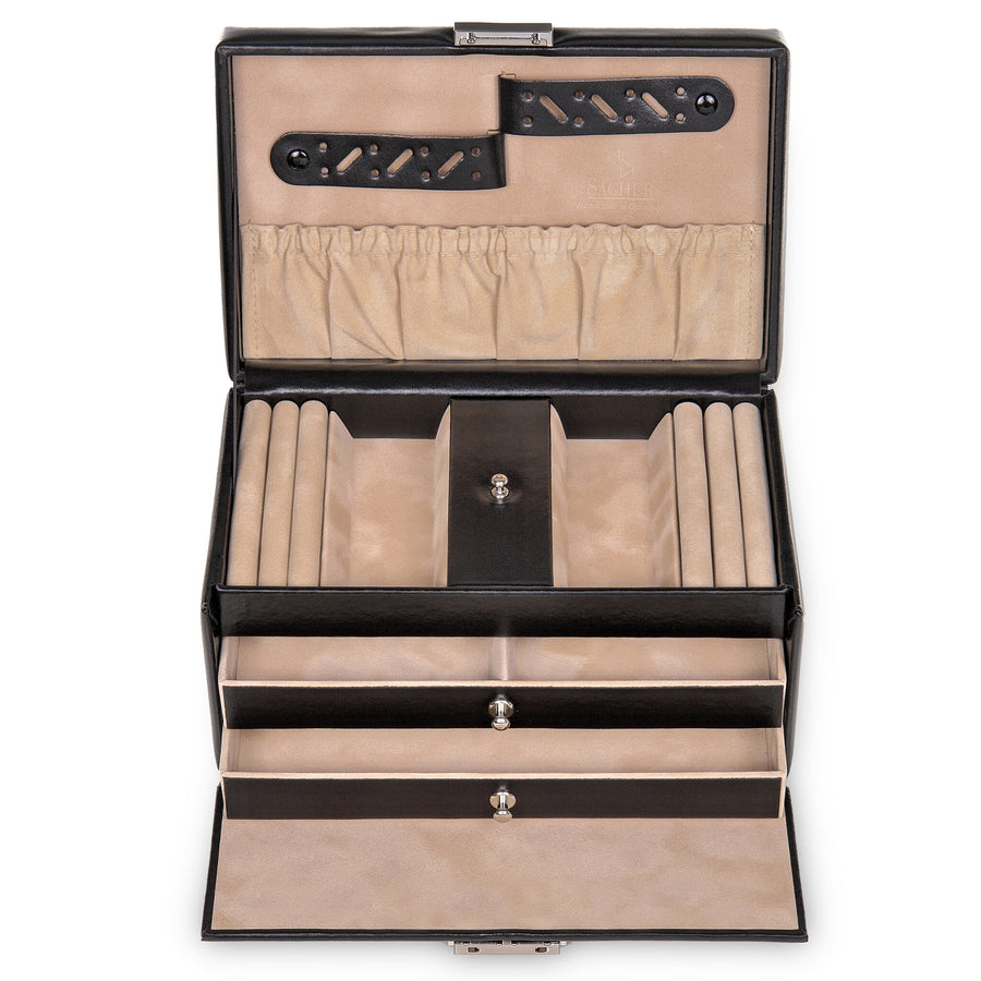Jewelry box Eva new classic / black (leather)