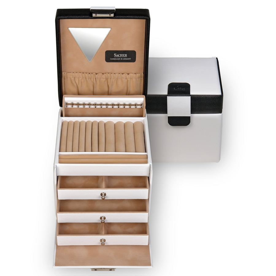 Sieradendoos Erika nero bianco / wit