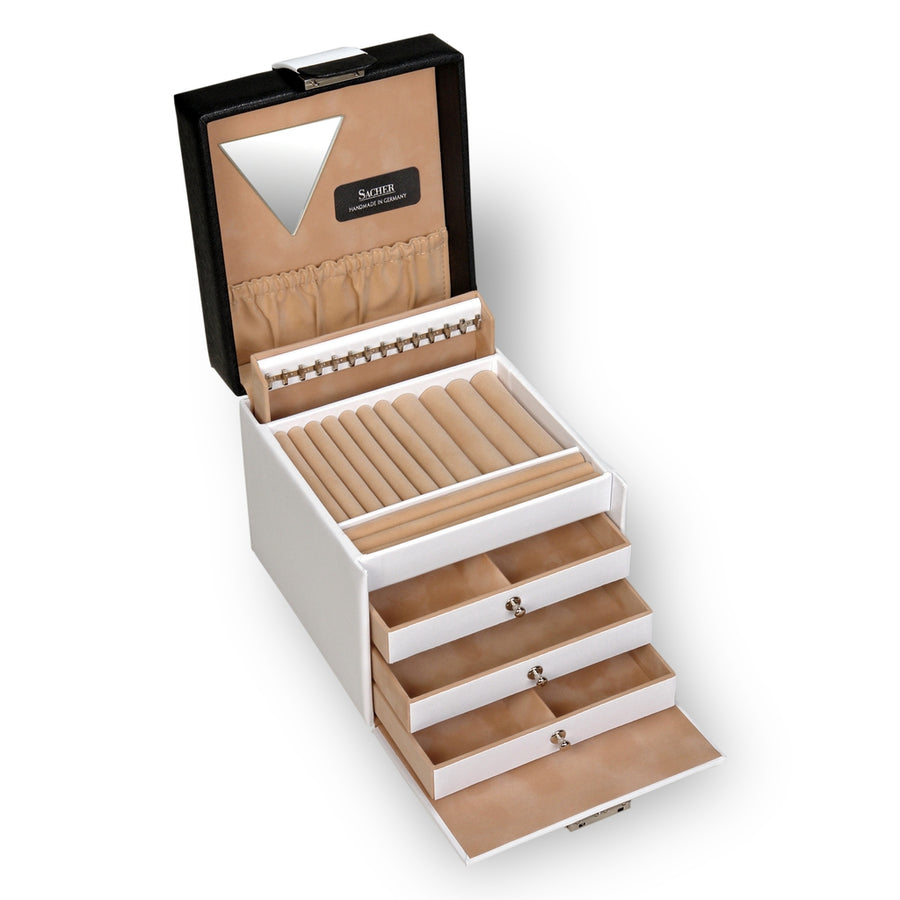 Sieradendoos Erika nero bianco / wit