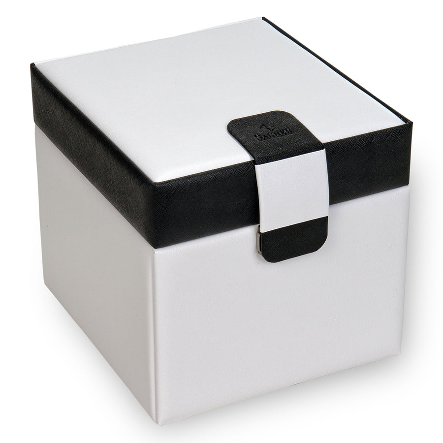 Caja de joyas Erika nero bianco / blanco