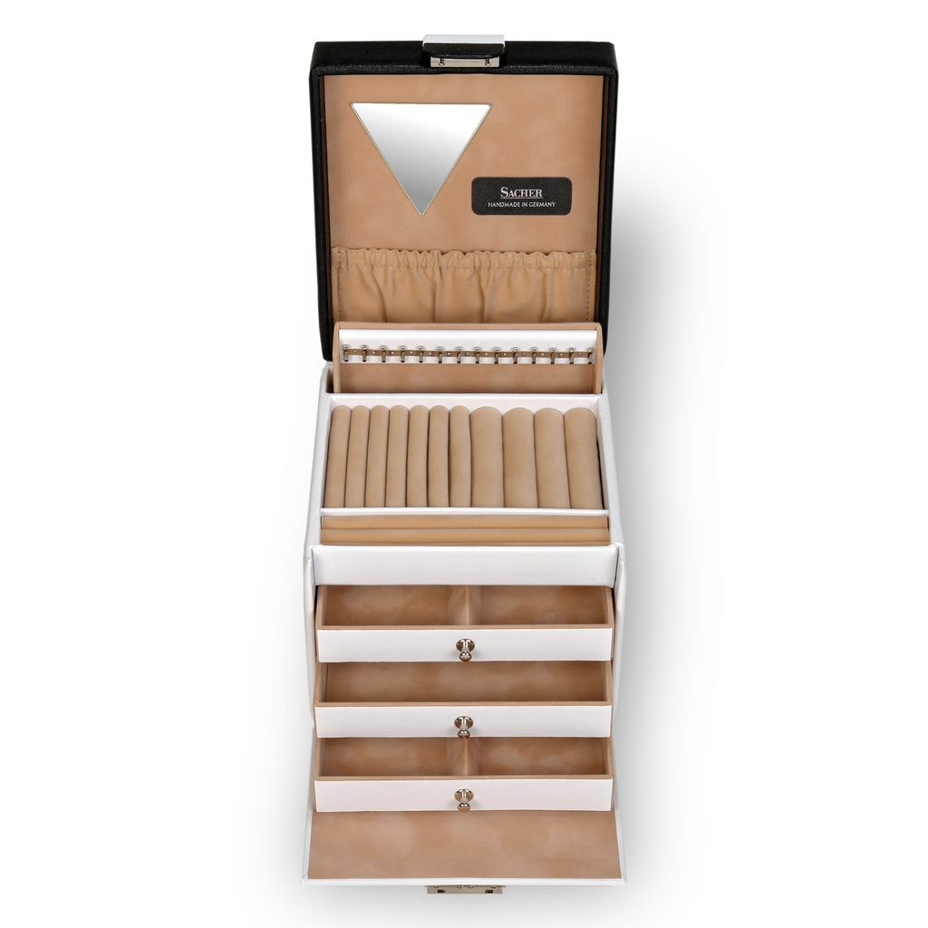 Sieradendoos Erika nero bianco / wit