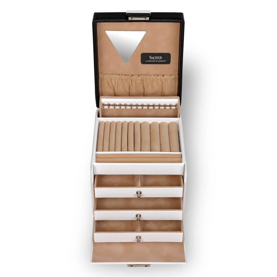 Sieradendoos Erika nero bianco / wit