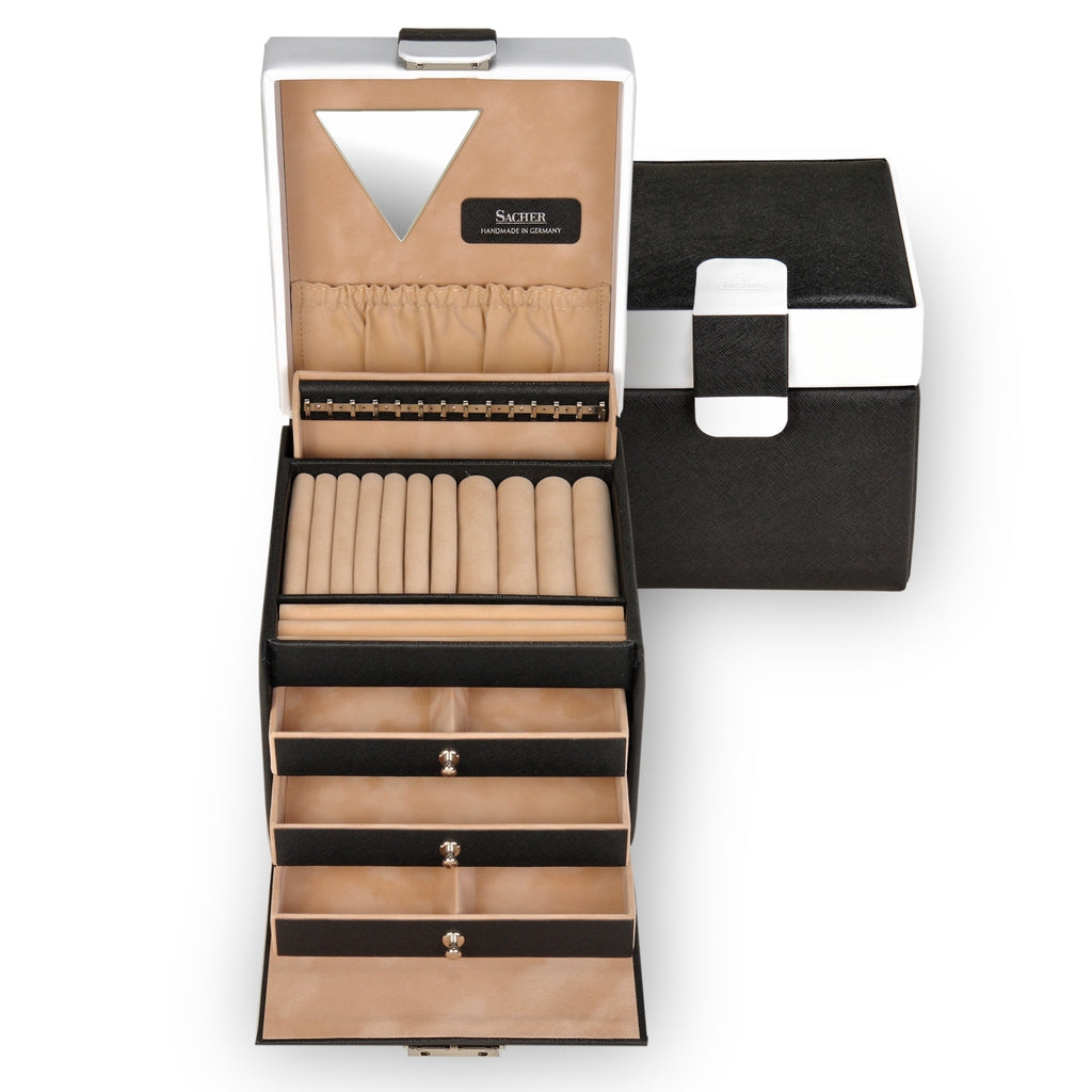 Smykkeskrin Erika nero bianco / sort