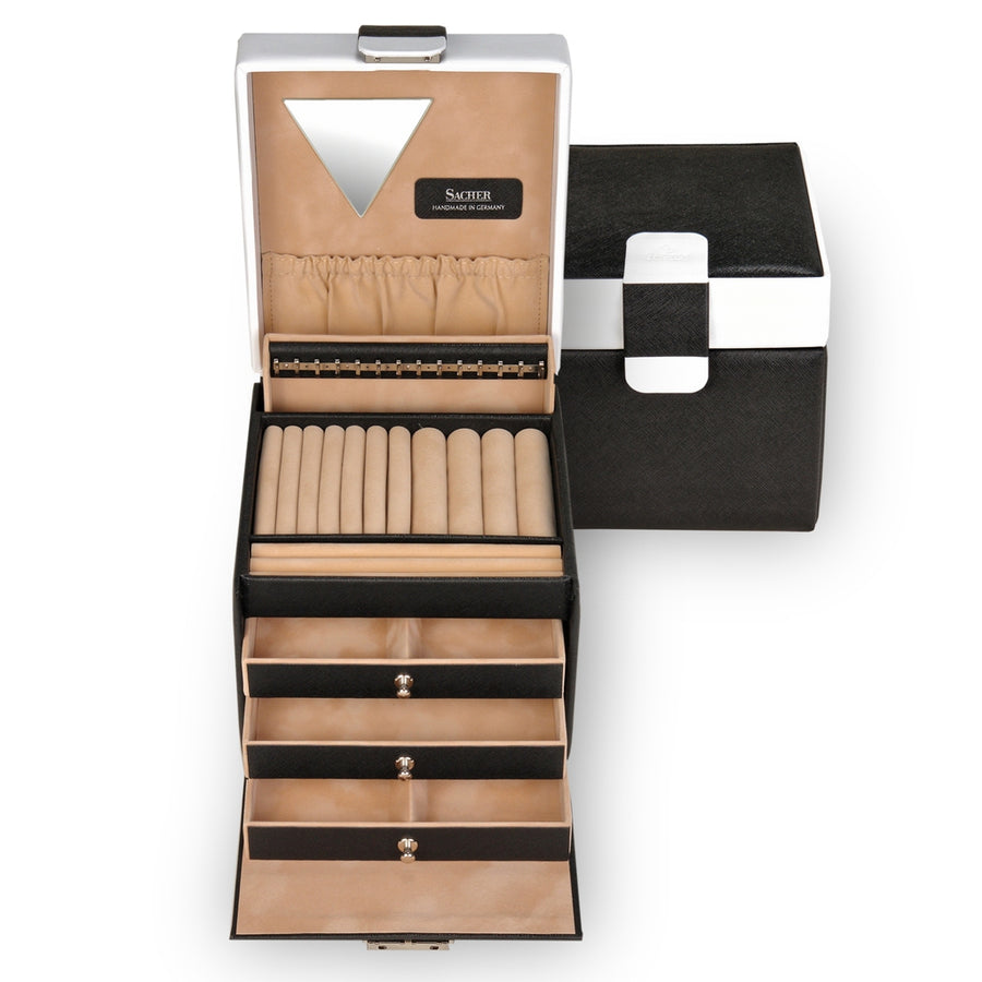 Smykkeskrin Erika nero bianco / sort