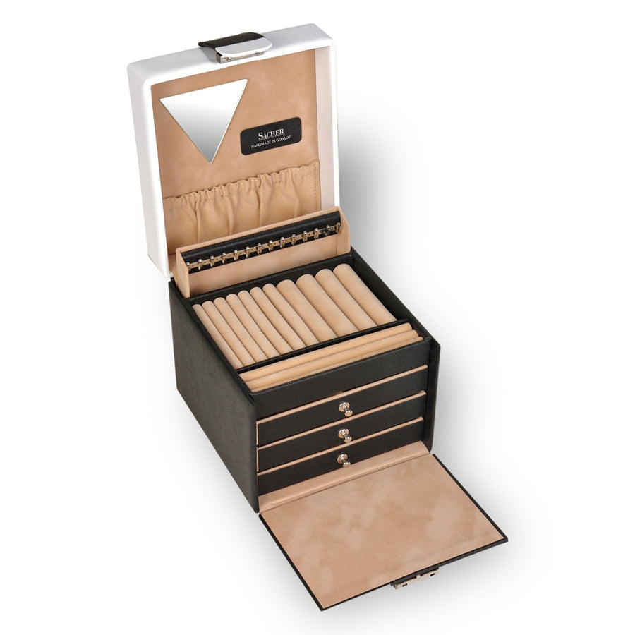 Smykkeskrin Erika nero bianco / sort