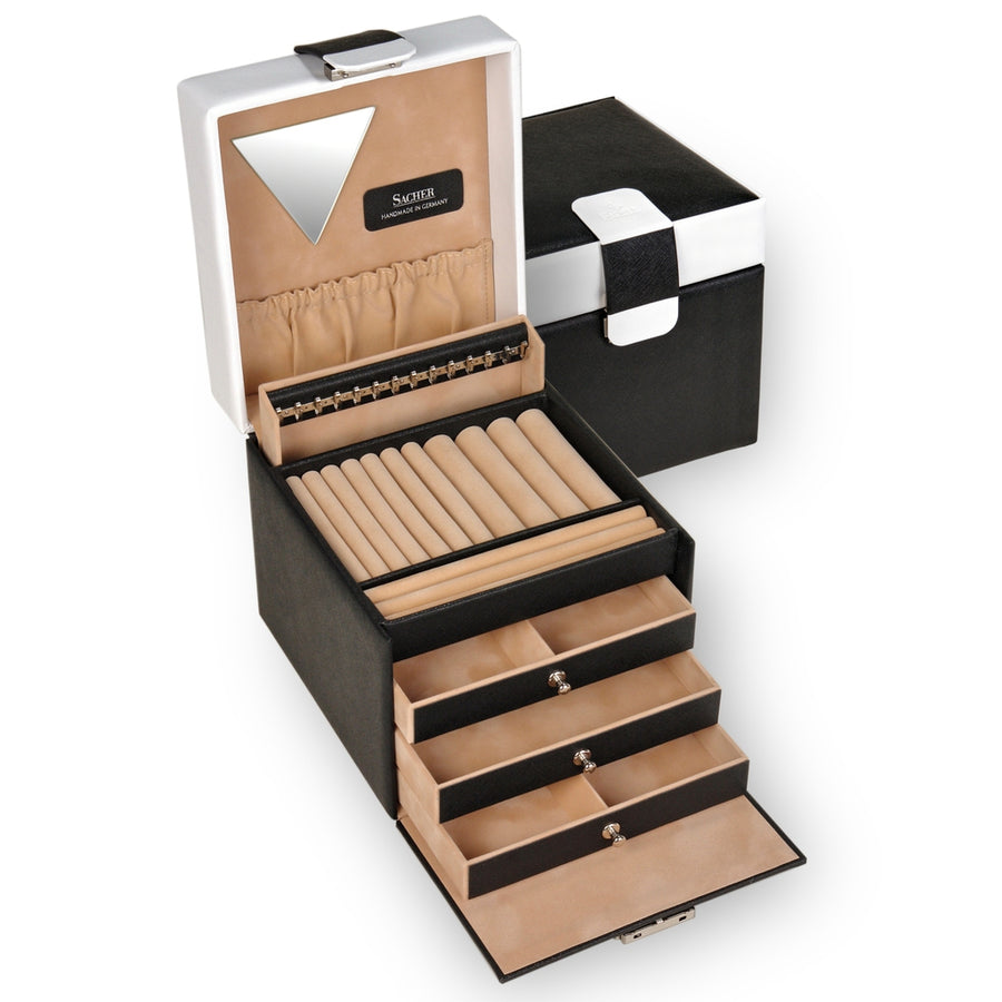 Smykkeskrin Erika nero bianco / sort