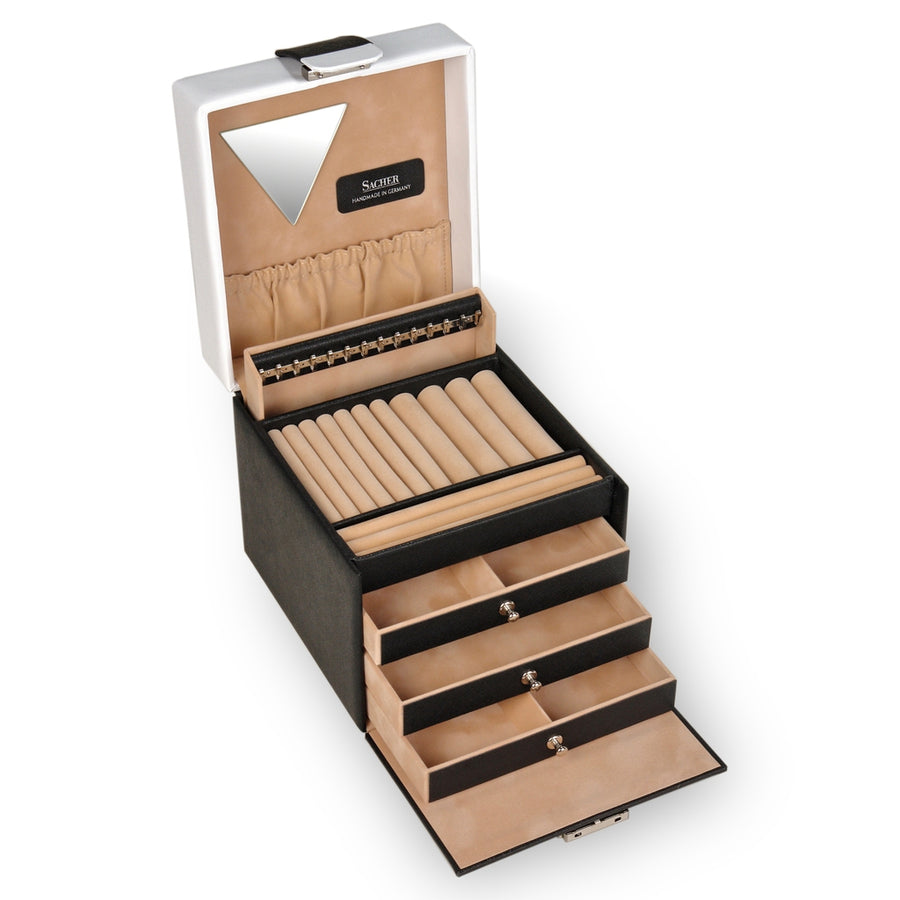 Smykkeskrin Erika nero bianco / sort