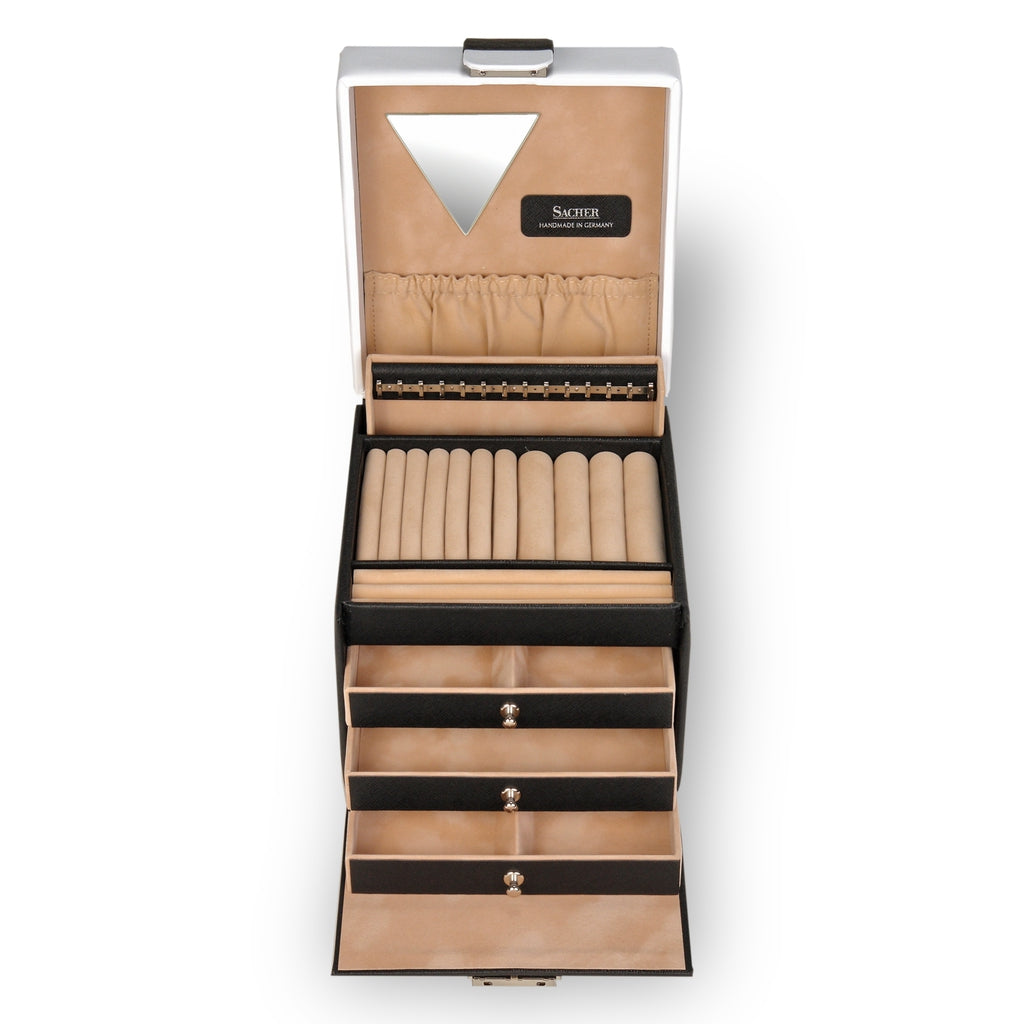 Smykkeskrin Erika nero bianco / sort