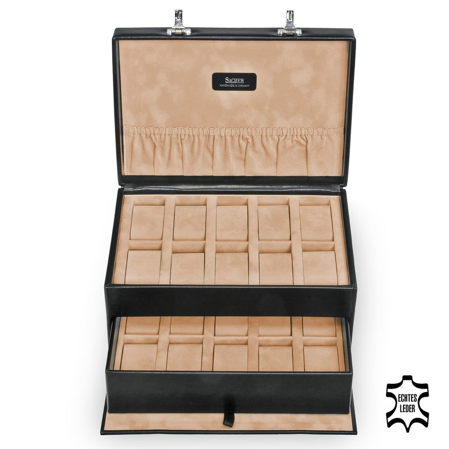 Uhrenkoffer new classic / schwarz (Leder)