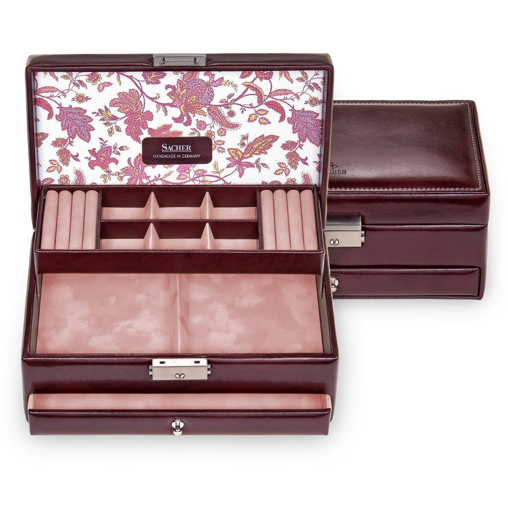 Jewelry box Helen florage / bordeaux