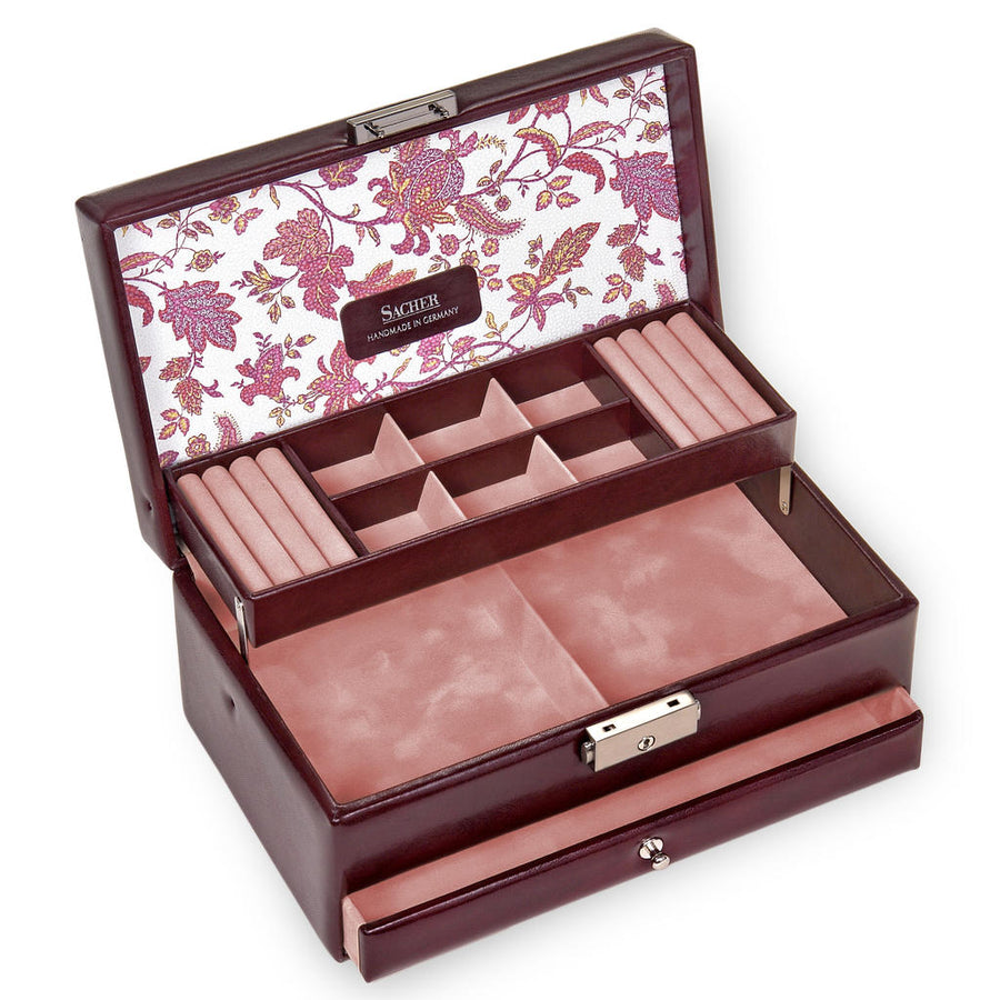 Jewelry box Helen florage / bordeaux
