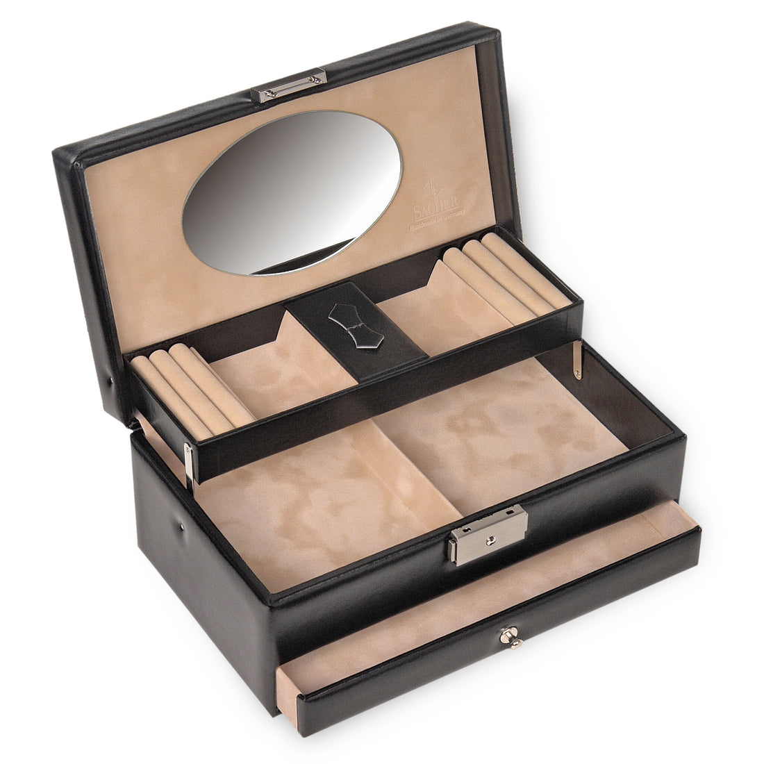 Coffret à bijoux Hanna new classic / noir (cuir)